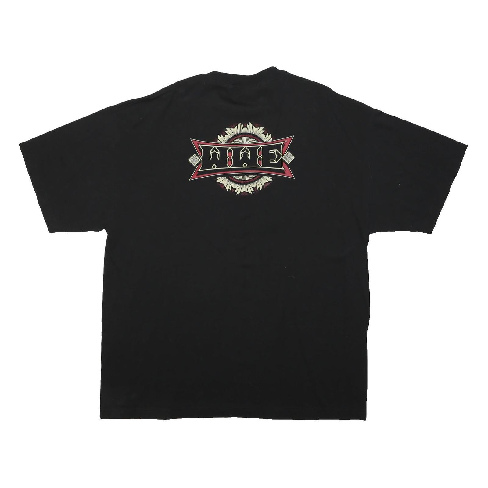 Rare WWE 2007 Mens Black Cotton Blend Graphic T-Shirt 2XL Short Sleeve Wrestling
