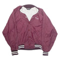 SPORTSMASTER Mens Varsity Jacket Red Nylon USA 2XL