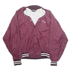 SPORTSMASTER Mens Varsity Jacket Red Nylon USA 2XL