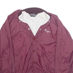 SPORTSMASTER Mens Varsity Jacket Red Nylon USA 2XL