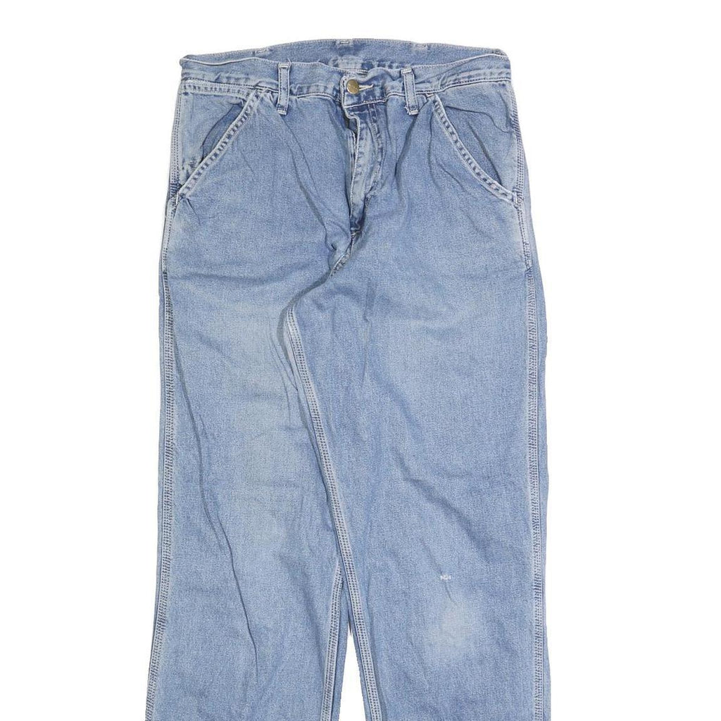 CARHARTT Mens Regular Fit Blue Denim Jeans W28 L32 Classic Cotton Blend Zip