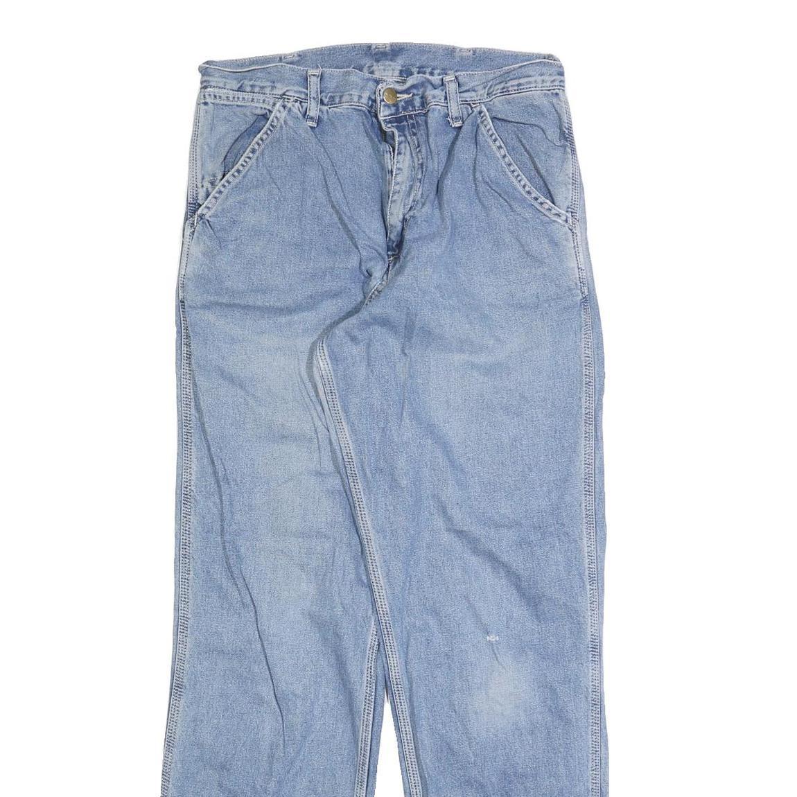 CARHARTT Mens Regular Fit Blue Denim Jeans W28 L32 Classic Cotton Blend Zip