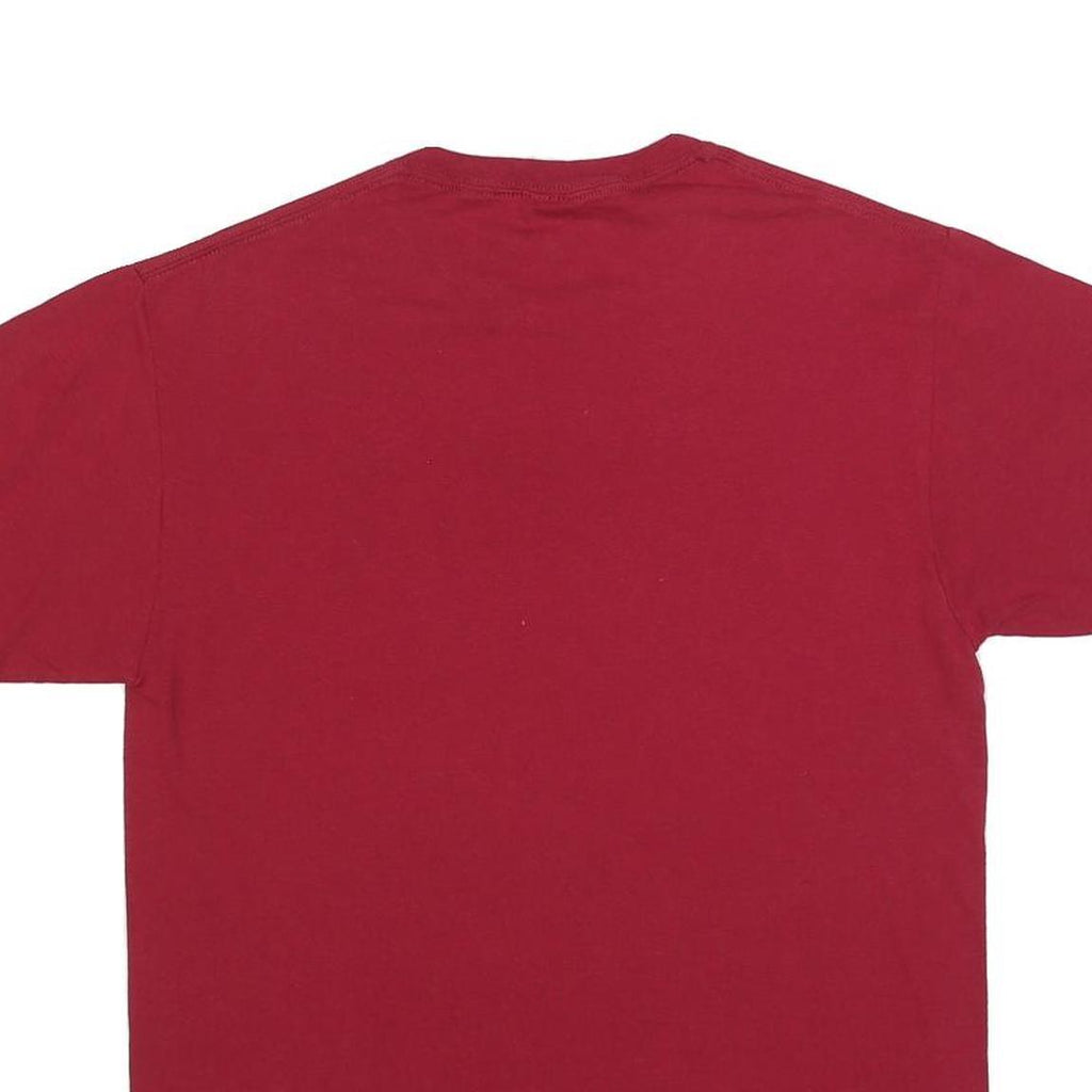 JERZEES Mens Red Lowell Graphic T-Shirt M Short Sleeve Crew Neck Collegiate