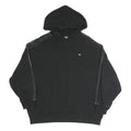 ADIDAS Womens Black Cotton Blend Hoodie UK 14 Three Stripe Casual