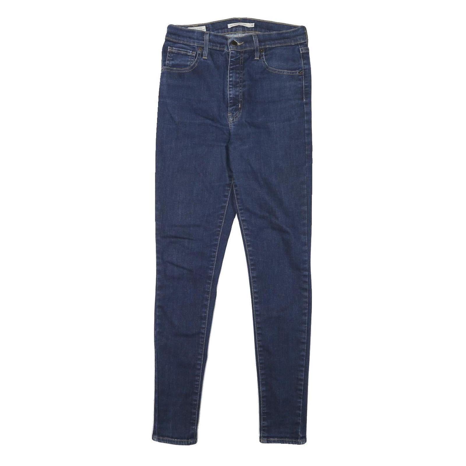 LEVI'S Womens Slim Fit Skinny Blue Denim Jeans W26 L28 Zip Cotton Blend