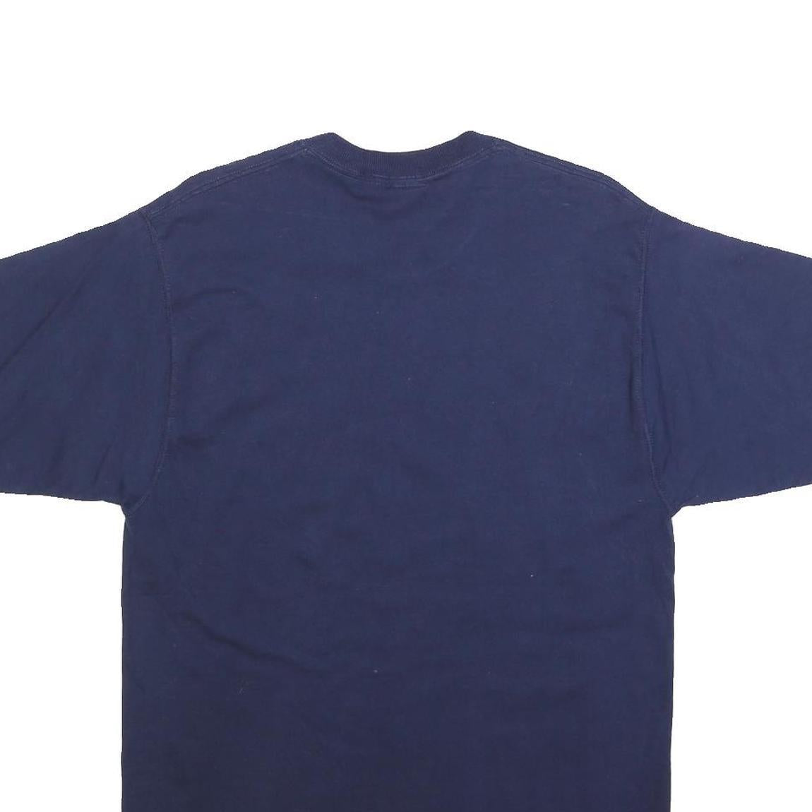 PRO PLAYER Mens Blue Troy Aikman Graphic T-Shirt M Short Sleeve Crew Neck