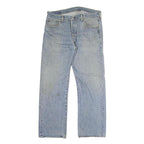 LEVI'S 501 Mens Jeans Blue Regular Straight Denim Medium W36 L30 Classic Fit Zip
