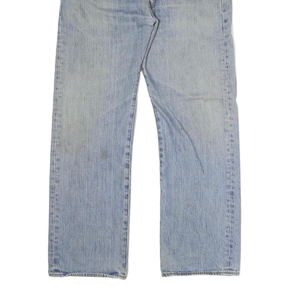 LEVI'S 501 Mens Jeans Blue Regular Straight Denim Medium W36 L30 Classic Fit Zip