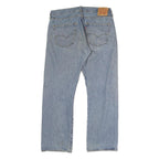 LEVI'S 501 Mens Jeans Blue Regular Straight Denim Medium W36 L30 Classic Fit Zip