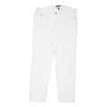 LAUREN RALPH LAUREN Womens White Regular Denim Straight Jeans W34 L29 Stylish