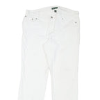 LAUREN RALPH LAUREN Womens White Regular Denim Straight Jeans W34 L29 Stylish
