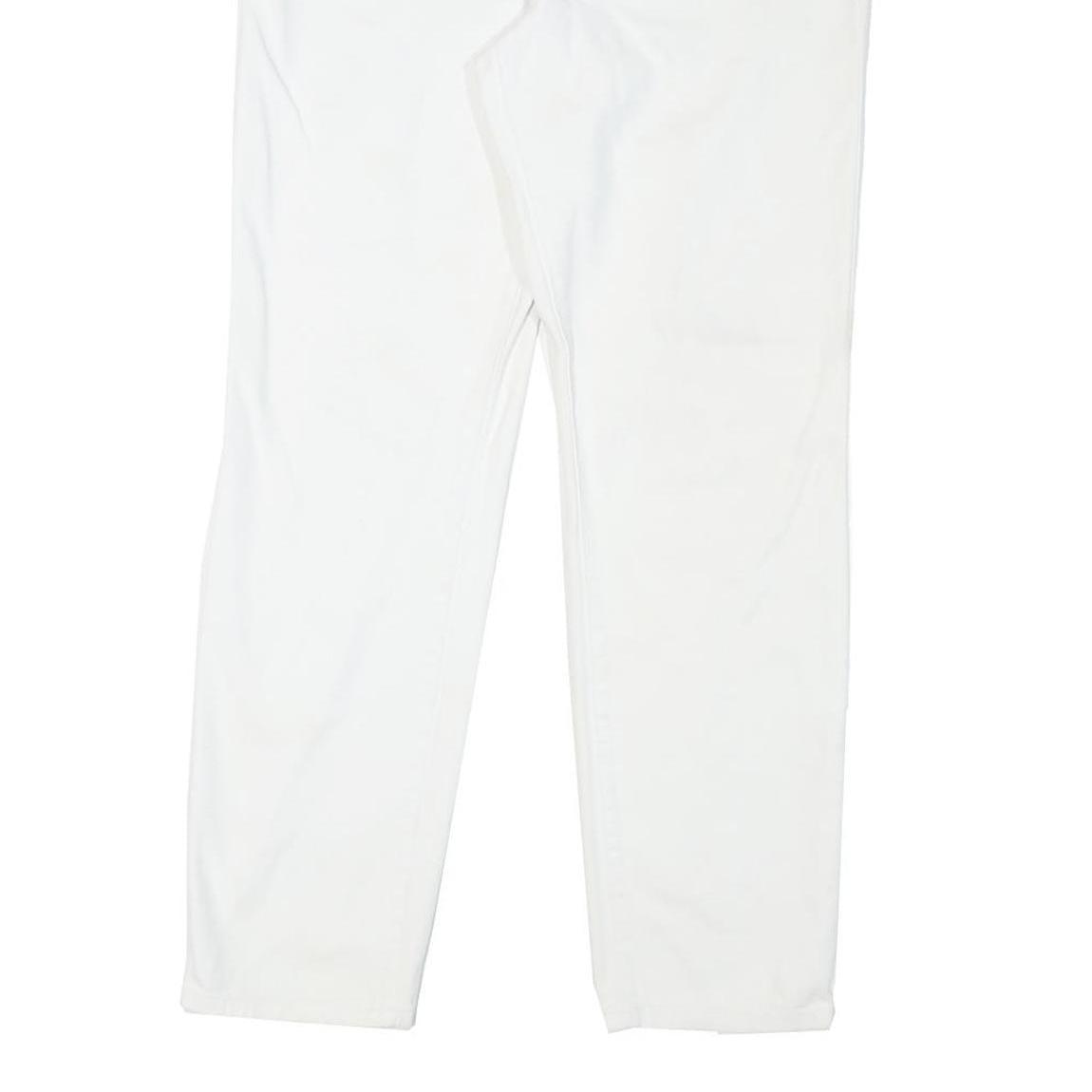 LAUREN RALPH LAUREN Womens White Regular Denim Straight Jeans W34 L29 Stylish