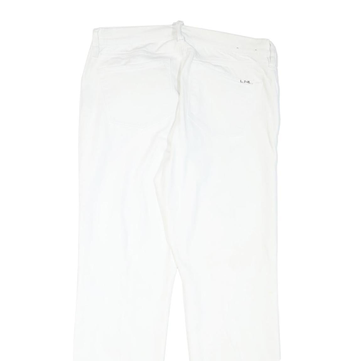 LAUREN RALPH LAUREN Womens White Regular Denim Straight Jeans W34 L29 Stylish