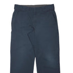 DICKIES Mens Regular Fit Navy Blue Workwear Trousers W36 L30 Zip Closure