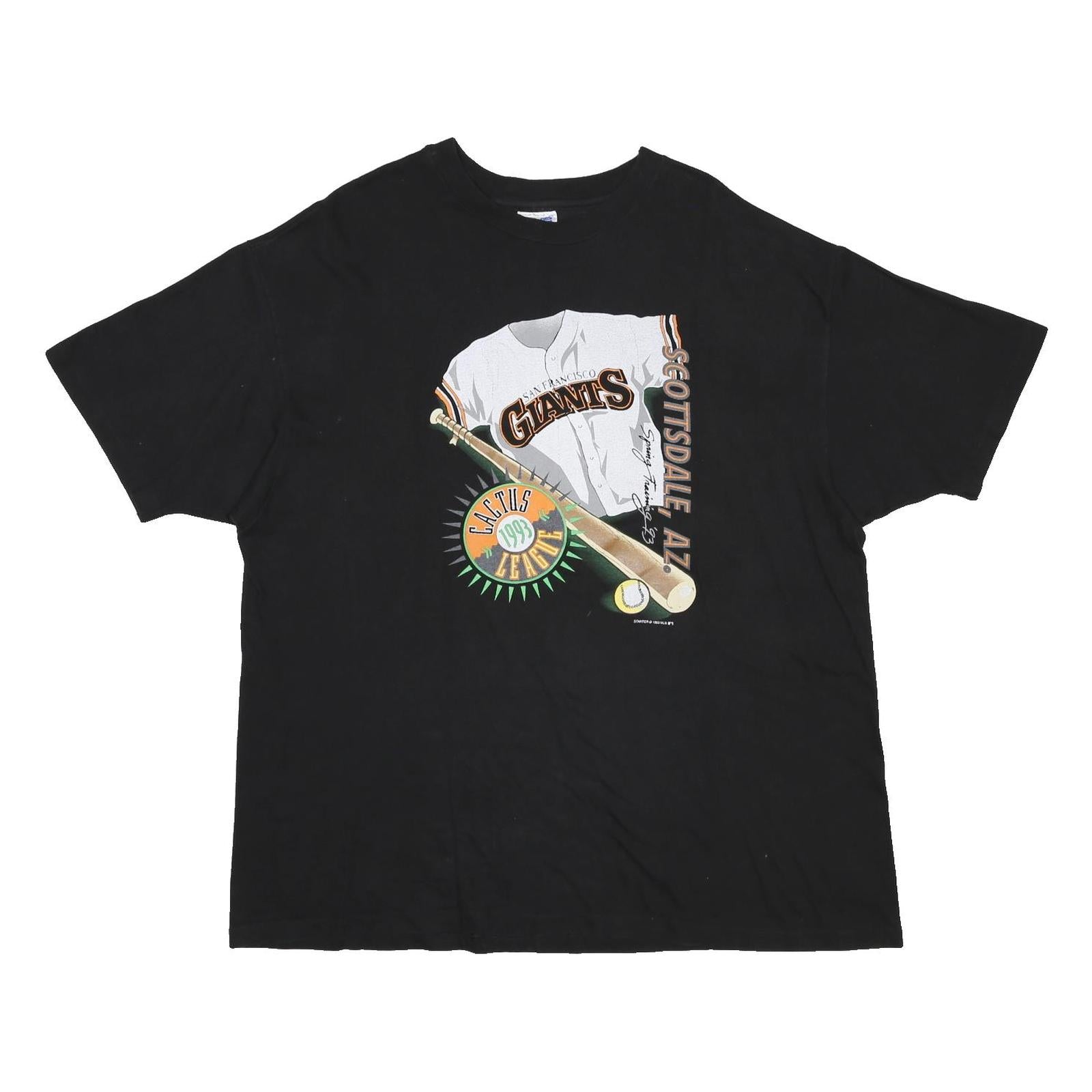 HANES Mens Black San Francisco Giants Graphic T-Shirt XL Short Sleeve Crew Neck