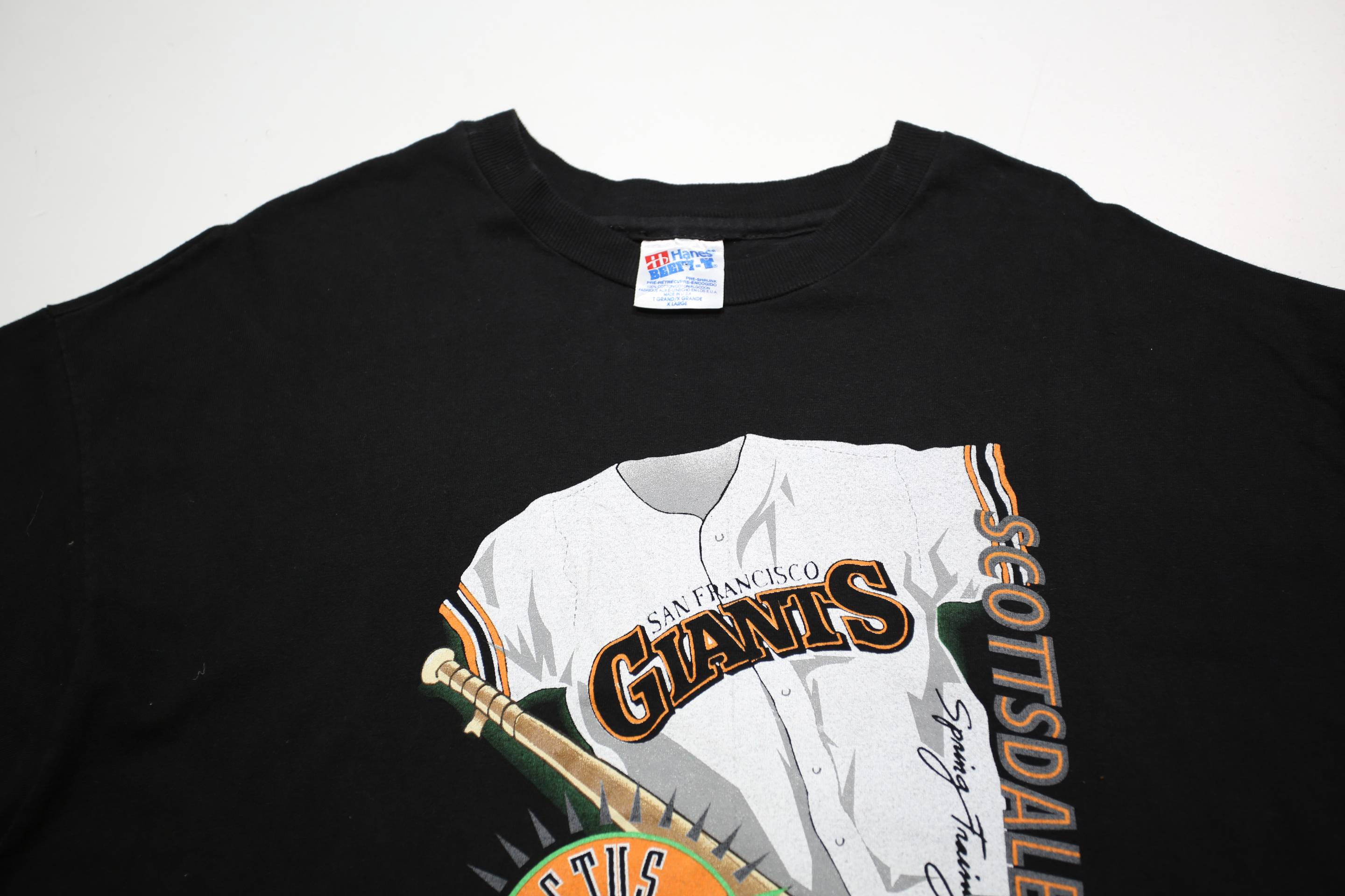 HANES Mens Black San Francisco Giants Graphic T-Shirt XL Short Sleeve Crew Neck