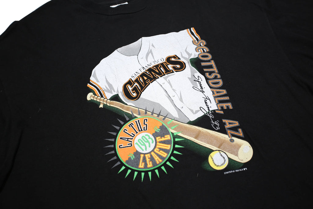 HANES Mens Black San Francisco Giants Graphic T-Shirt XL Short Sleeve Crew Neck