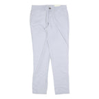 GAP Womens Cotton Blend Light Blue Slim Straight Trousers W30 L30 Casual Chic