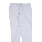 GAP Womens Cotton Blend Light Blue Slim Straight Trousers W30 L30 Casual Chic
