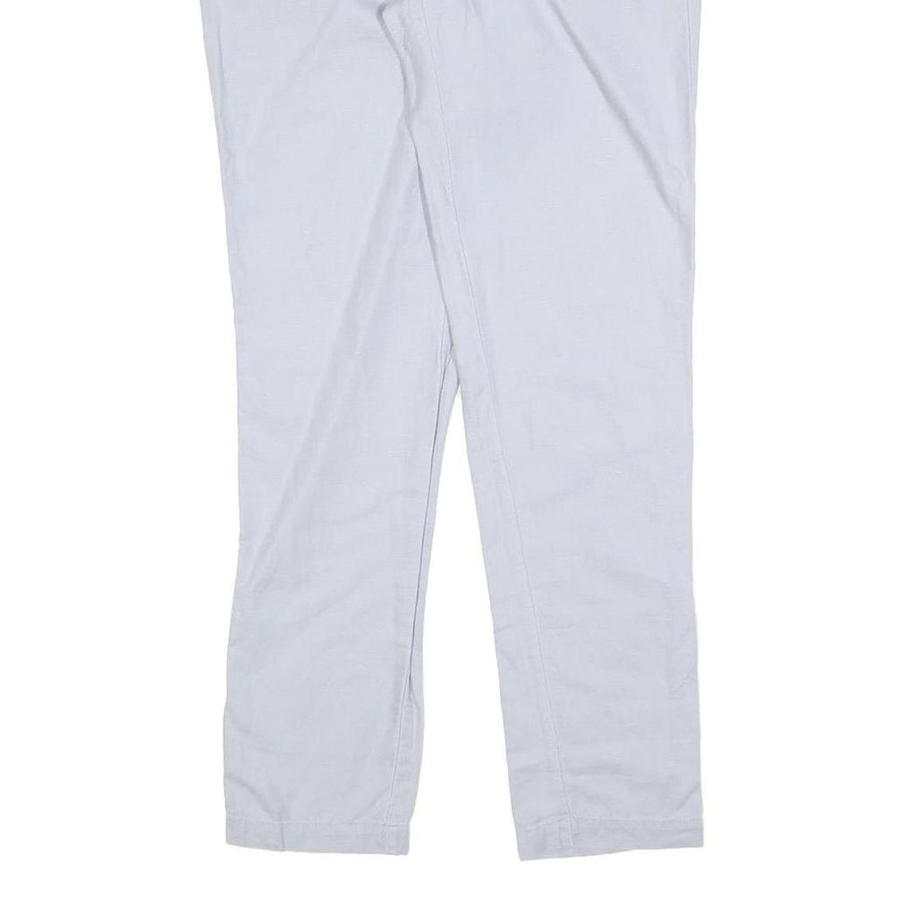 GAP Womens Cotton Blend Light Blue Slim Straight Trousers W30 L30 Casual Chic