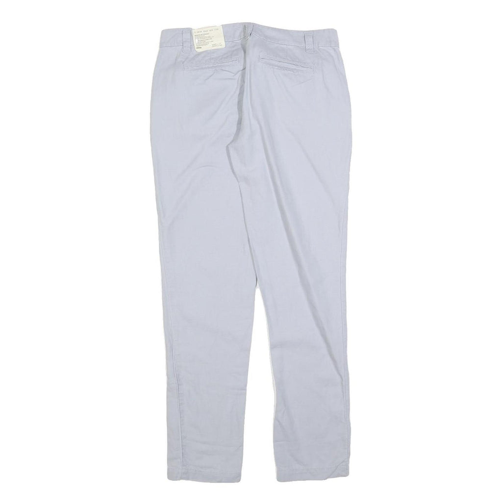 GAP Womens Cotton Blend Light Blue Slim Straight Trousers W30 L30 Casual Chic
