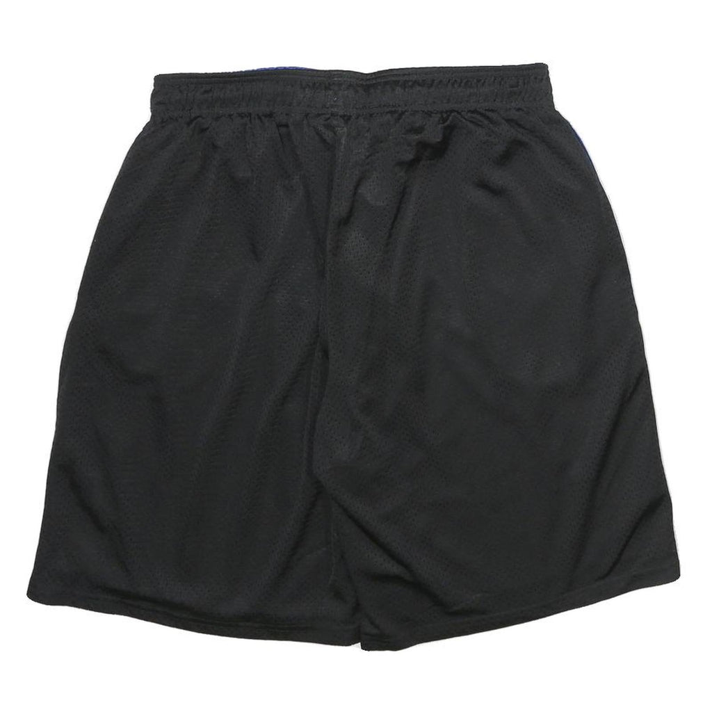 REEBOK Mens Black & Blue Sports Casual Shorts L W30 Mesh Polyester