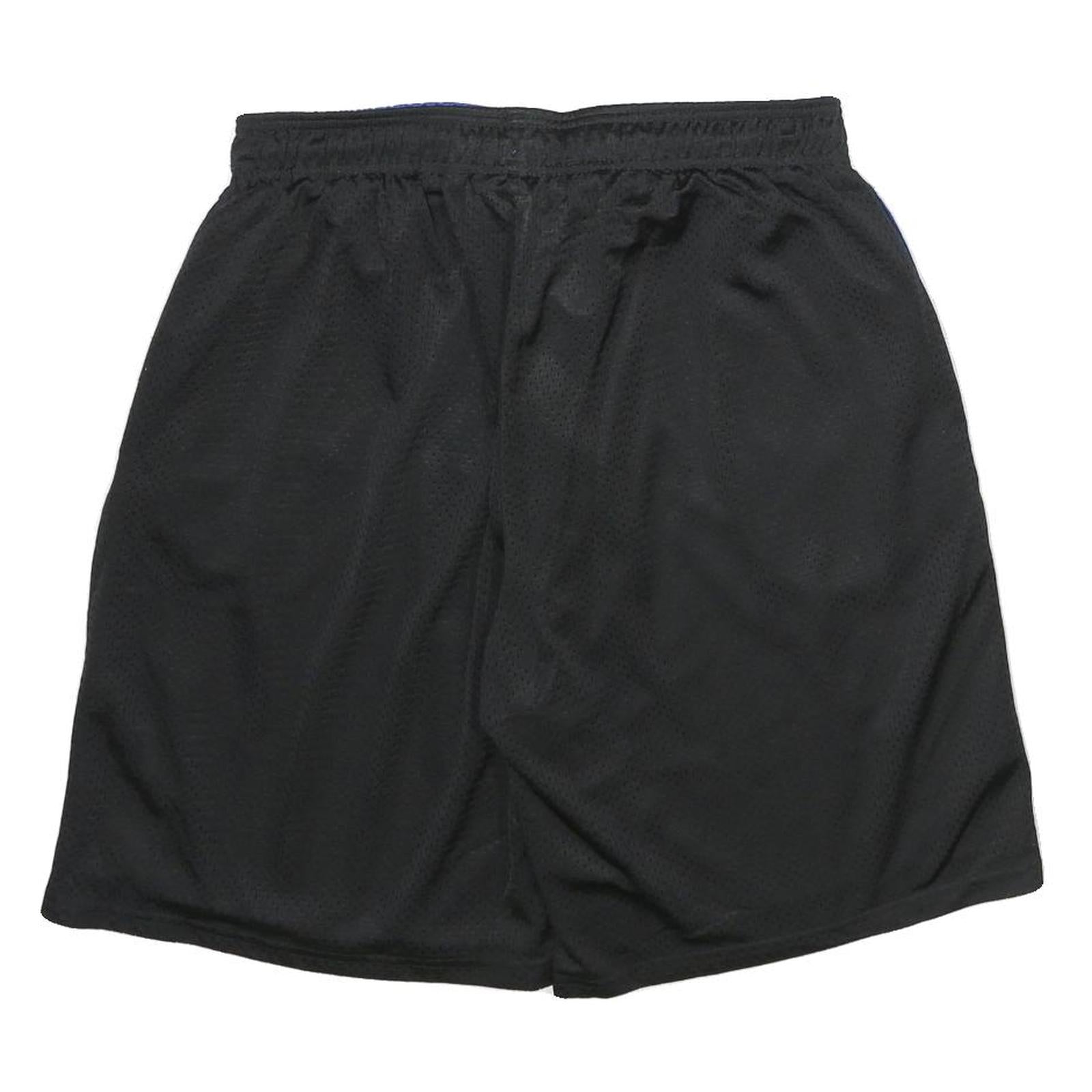 REEBOK Mens Black & Blue Sports Casual Shorts L W30 Mesh Polyester