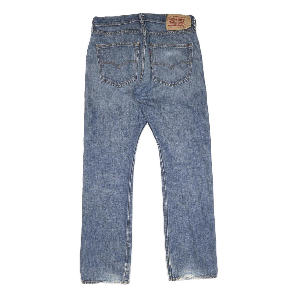 LEVI'S 501 Mens Jeans Blue Regular Straight Denim Medium W31 L30 Classic Button
