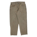WRANGLER Mens Jeans Beige Regular Straight Denim W32 L26 Zip Cotton Blend