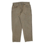 WRANGLER Mens Jeans Beige Regular Straight Denim W32 L26 Zip Cotton Blend