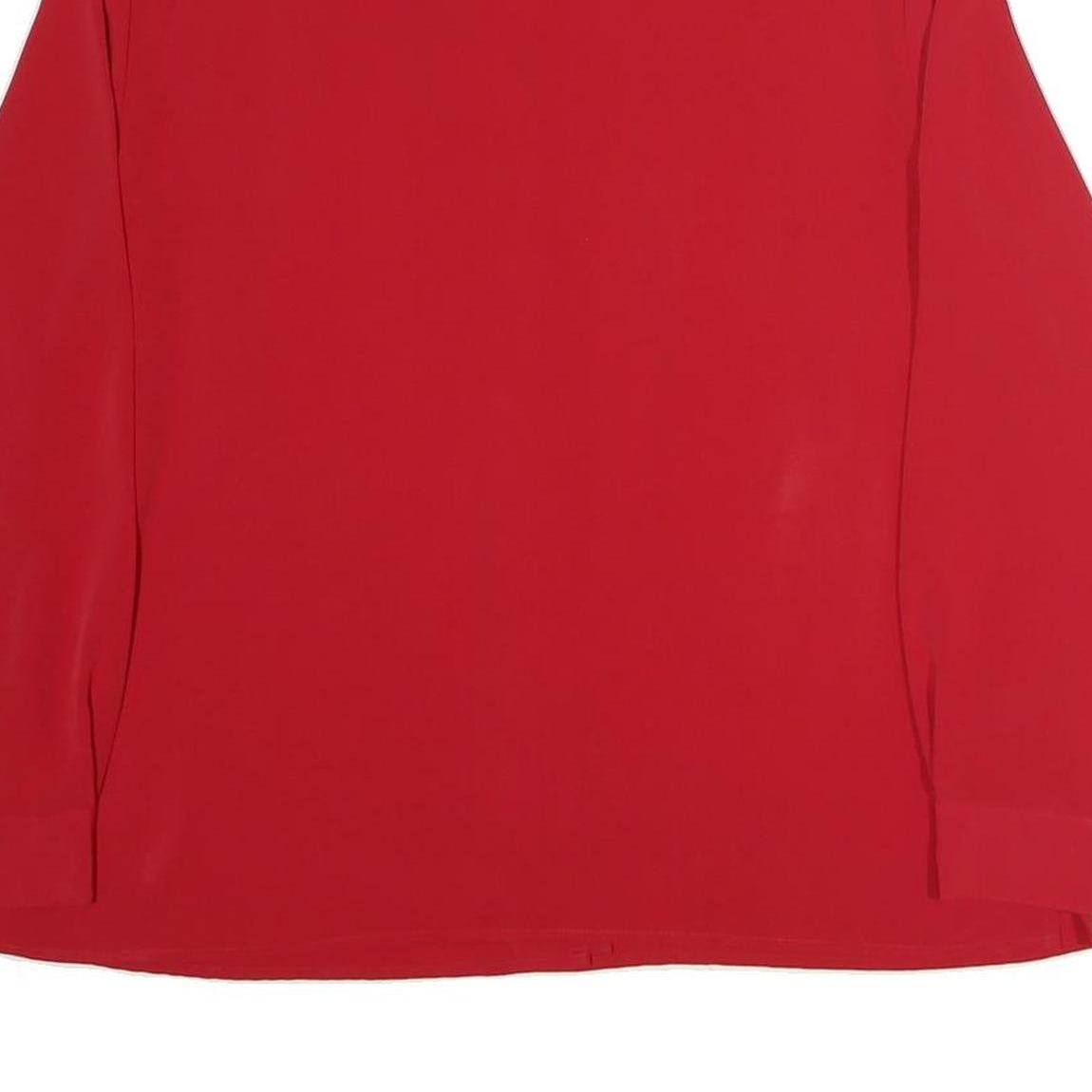 KIM ROGERS Womens Red Shirt Long Sleeve Collared XL Classic Button Up