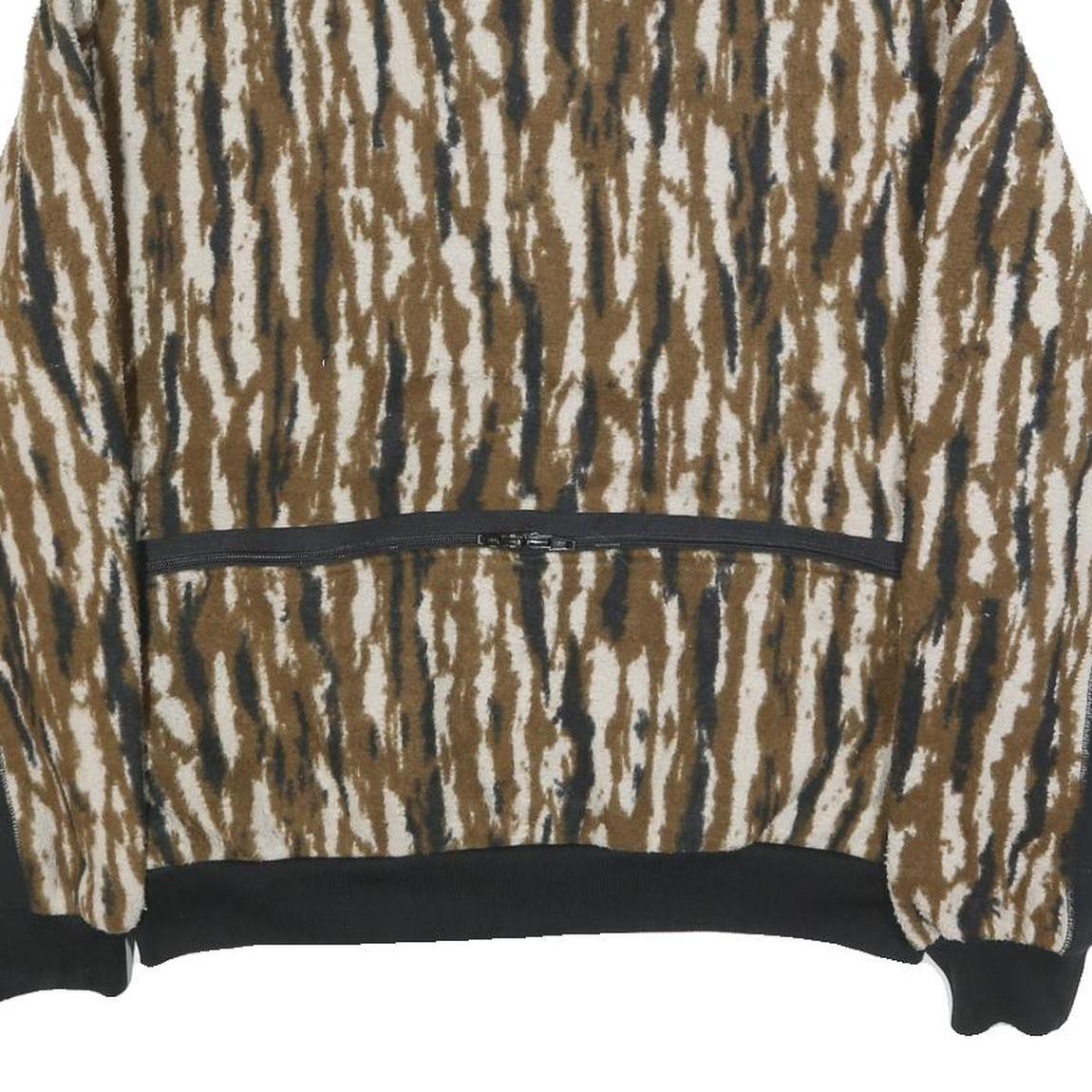 BROWNING Womens Brown & White Jacket L Synthetic Zip Animal Print Outdoor