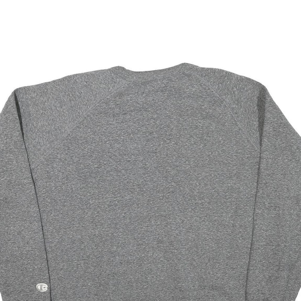 CHAMPION Womens Grey Crew Neck L Sweatshirt Cotton Blend Casual Pullover