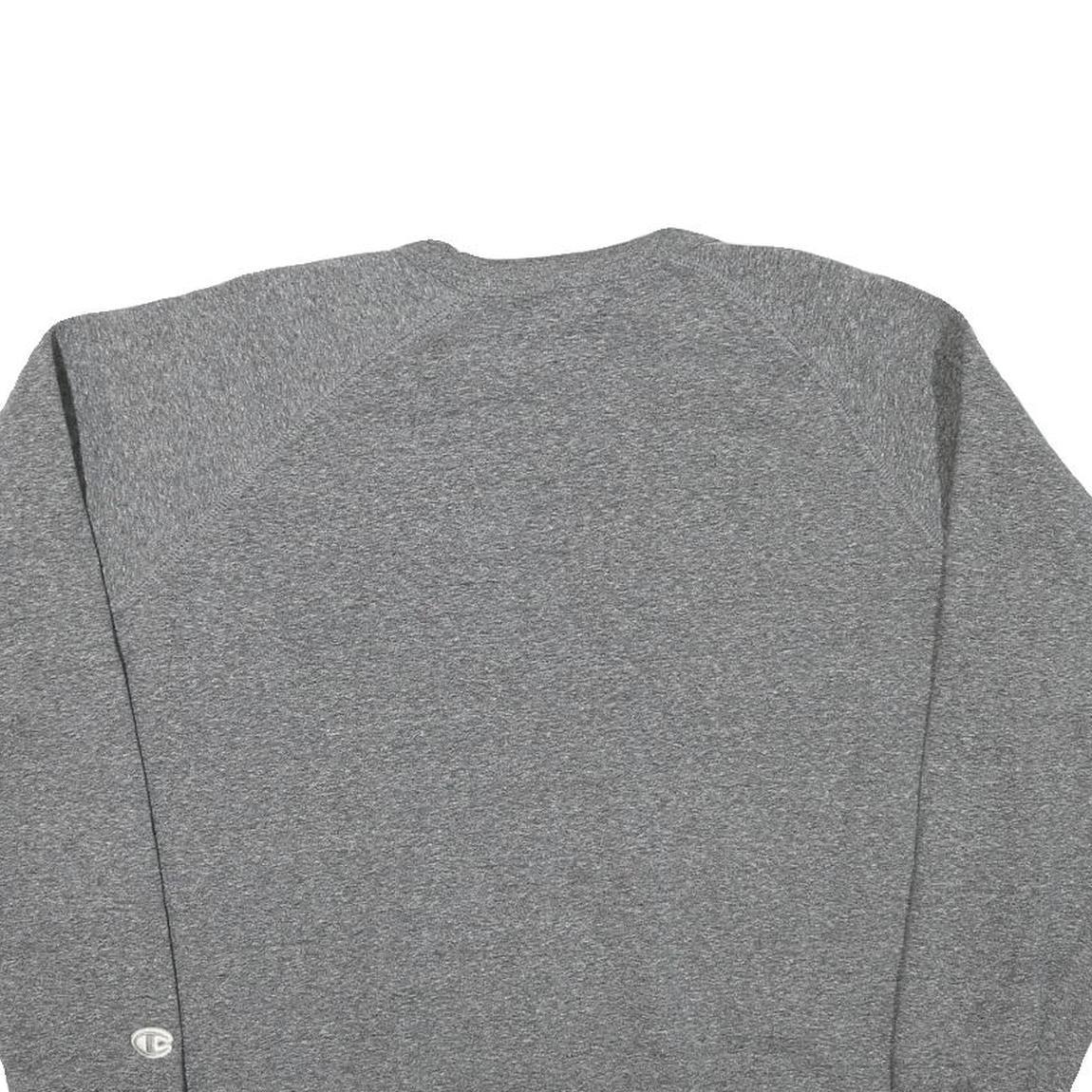 CHAMPION Womens Grey Crew Neck L Sweatshirt Cotton Blend Casual Pullover