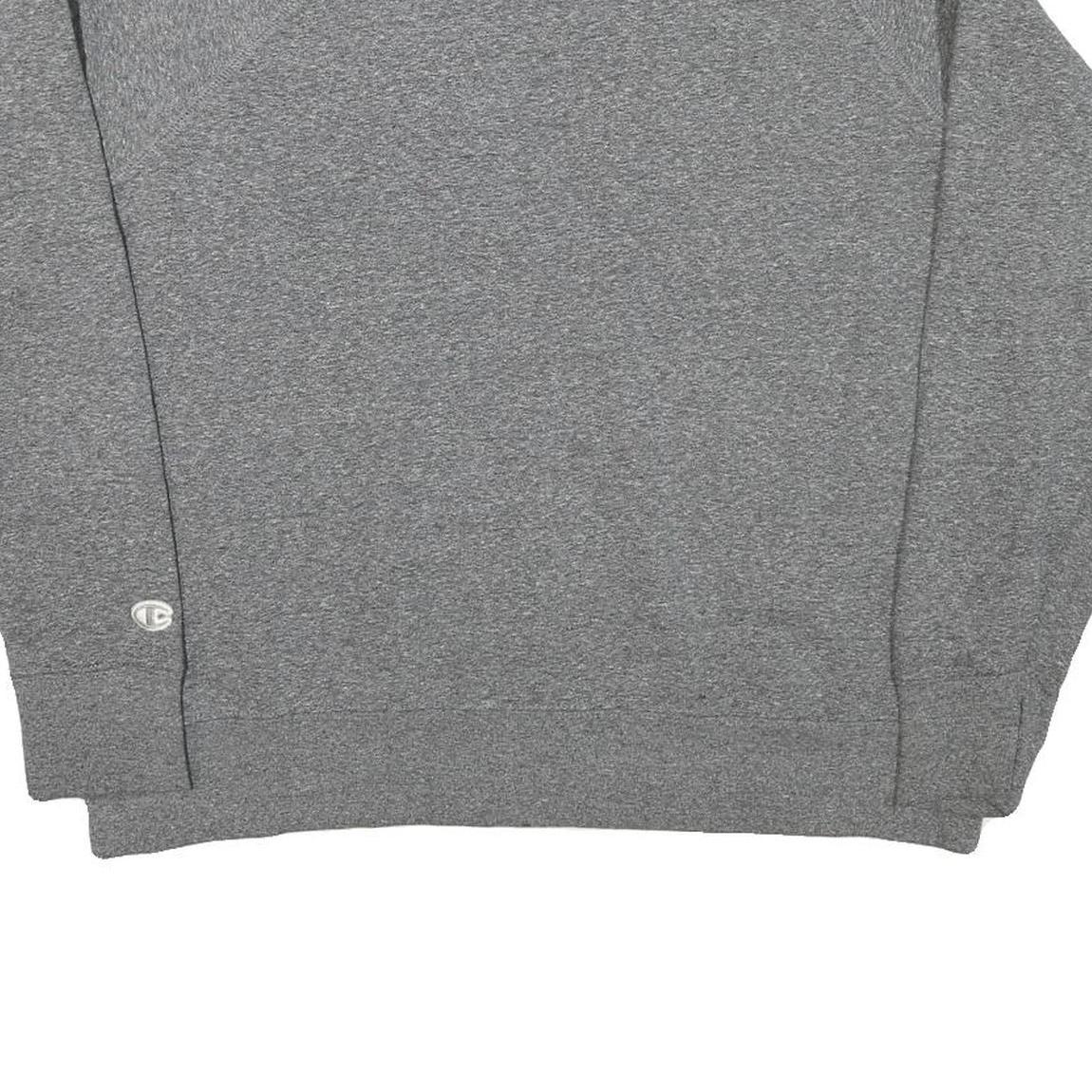 CHAMPION Womens Grey Crew Neck L Sweatshirt Cotton Blend Casual Pullover
