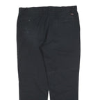 DICKIES Mens Black Cotton Blend Regular Fit Straight Leg Trousers W40 L32