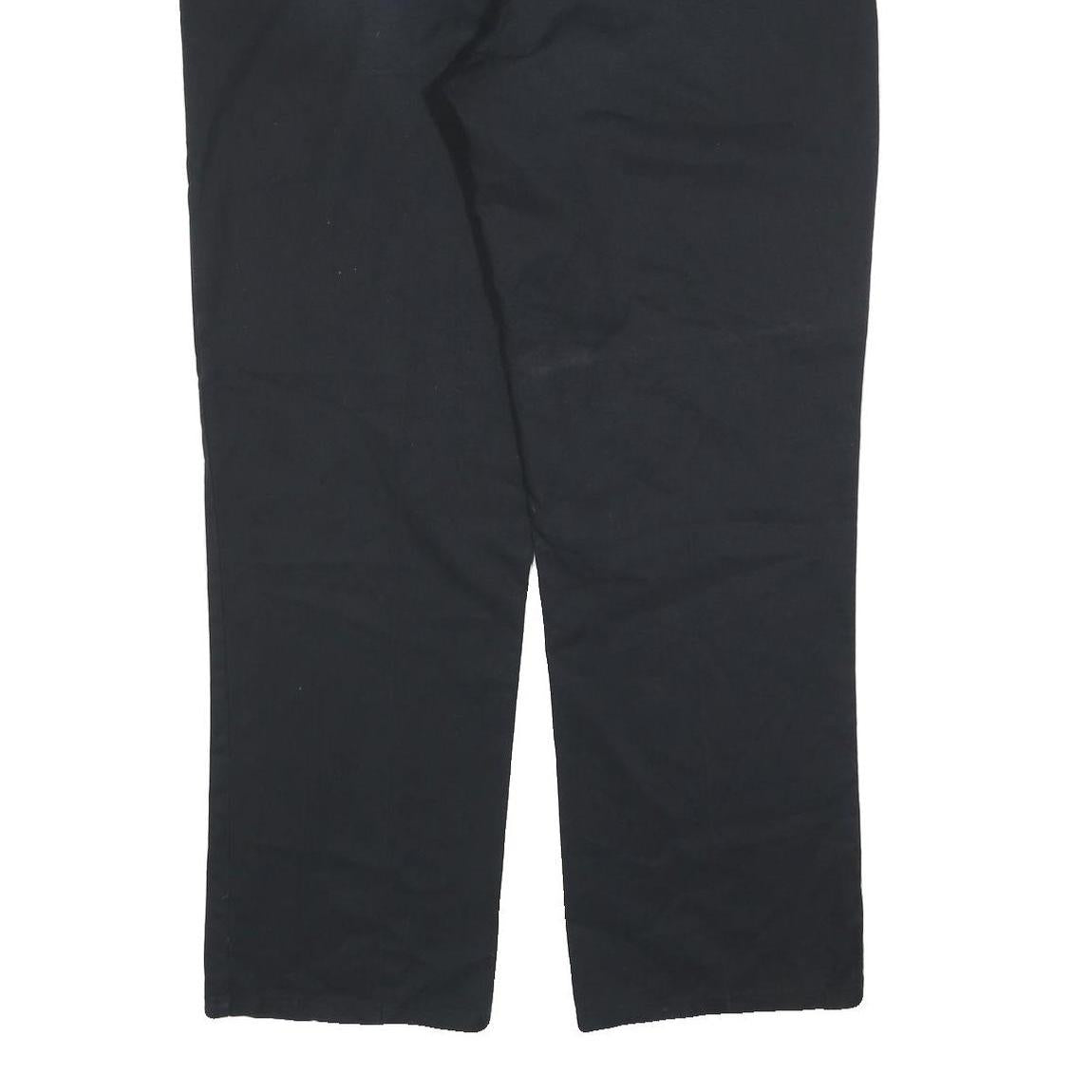 DICKIES Mens Black Cotton Blend Regular Fit Straight Leg Trousers W40 L32