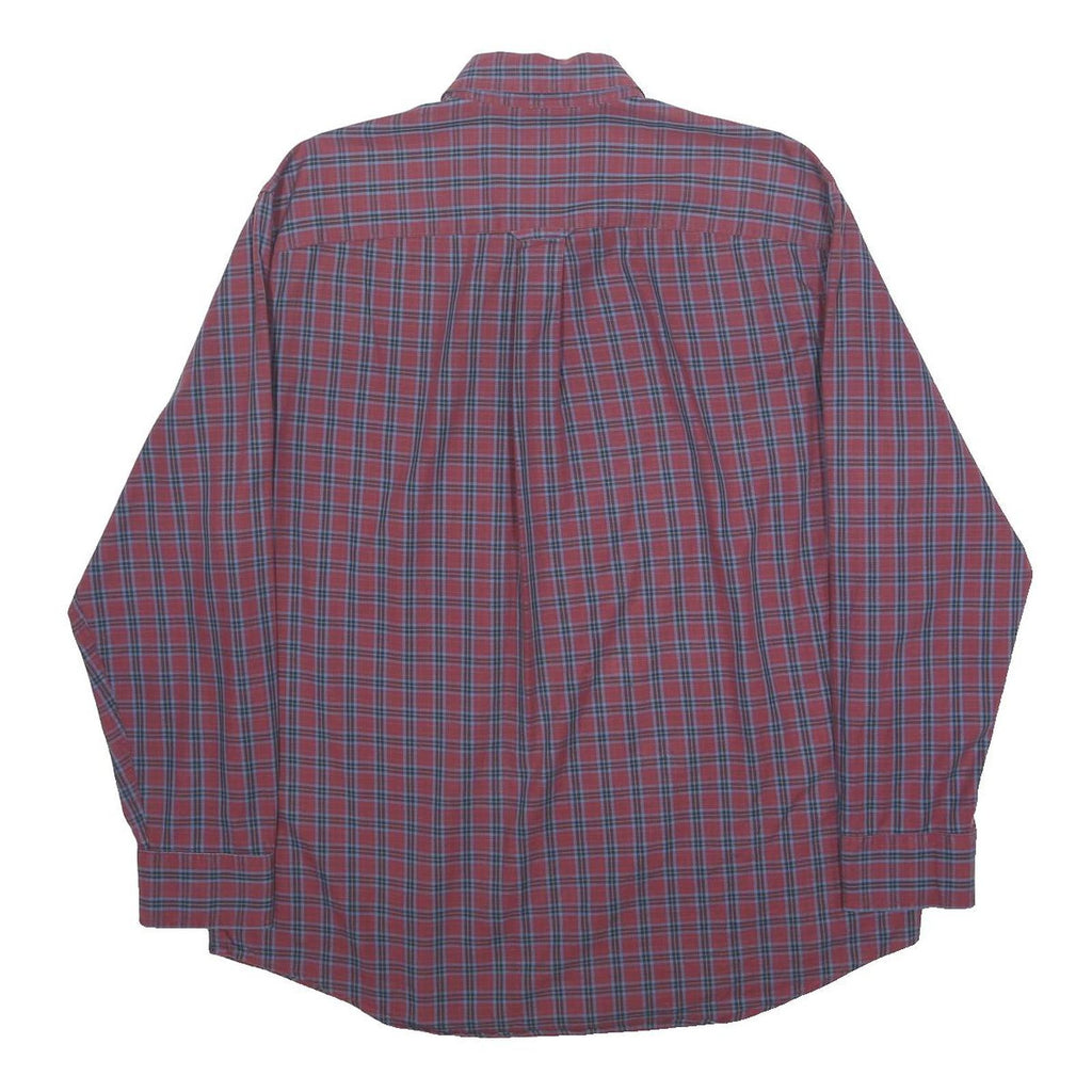 PENDLETON Mens Red & Blue Checked Cotton Shirt L Classic Button-Down