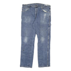 DICKIES Mens Slim Blue Denim Jeans W34 L30 Workwear Cotton Blend Zip