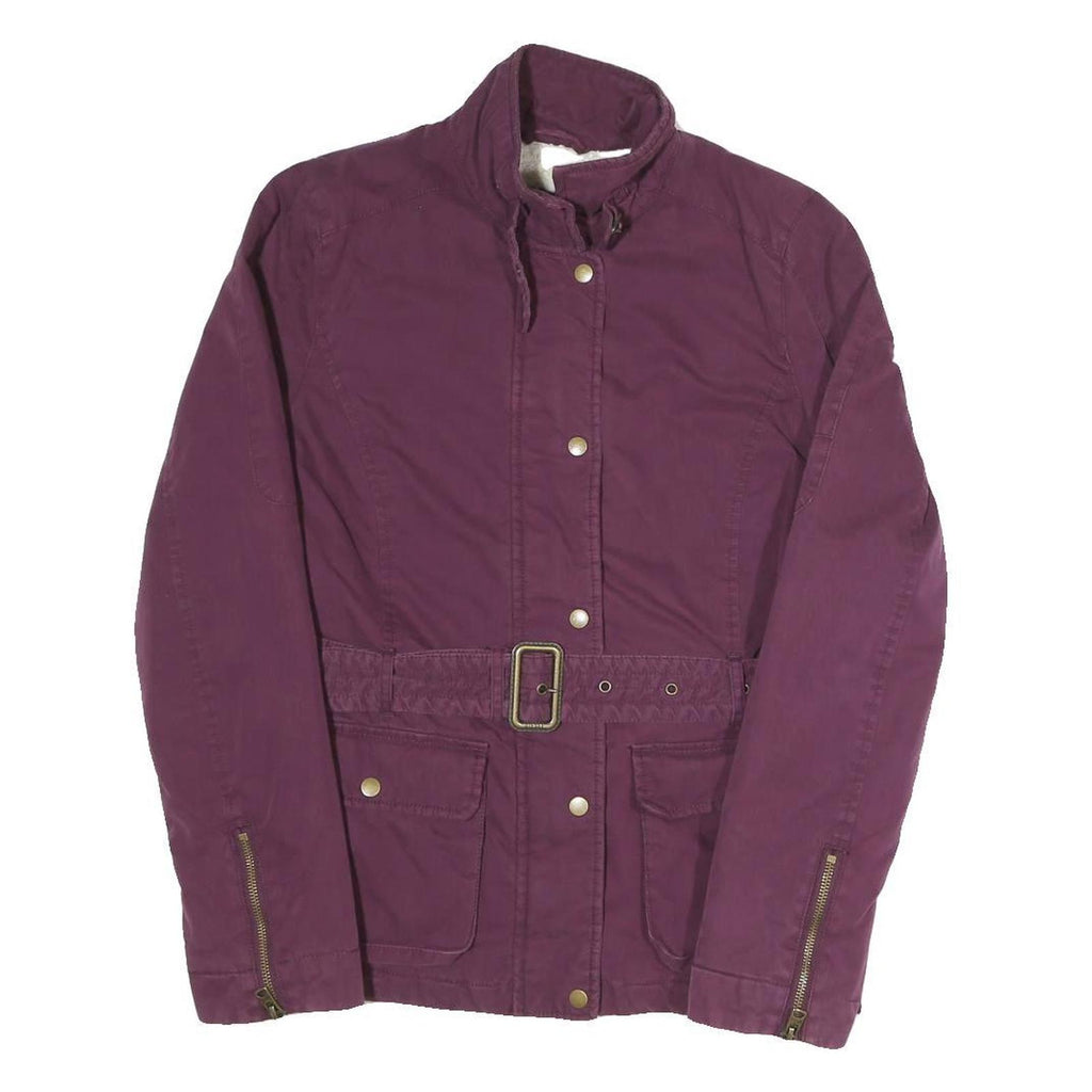 DIESEL Womens Maroon Zip Jacket S Polyester Blend Casual Lightweight Stylish