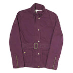 DIESEL Womens Maroon Zip Jacket S Polyester Blend Casual Lightweight Stylish