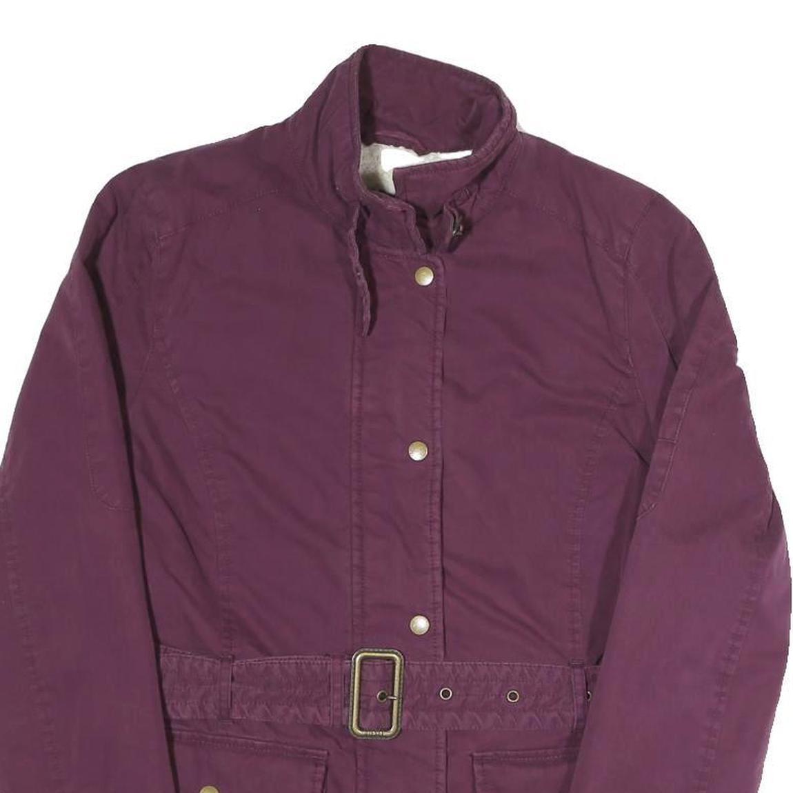 DIESEL Womens Maroon Zip Jacket S Polyester Blend Casual Lightweight Stylish