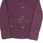 DIESEL Womens Maroon Zip Jacket S Polyester Blend Casual Lightweight Stylish