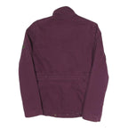 DIESEL Womens Maroon Zip Jacket S Polyester Blend Casual Lightweight Stylish