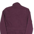 DIESEL Womens Maroon Zip Jacket S Polyester Blend Casual Lightweight Stylish