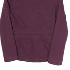 DIESEL Womens Maroon Zip Jacket S Polyester Blend Casual Lightweight Stylish