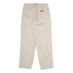 DICKIES Womens Cotton Beige Regular Fit Straight Leg Trousers W28 L29 Workwear