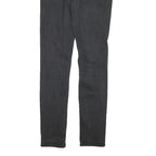 LEVI'S Womens Slim Black Denim Raw Cotton Blend Jeans W27 L28 Stylish Zip