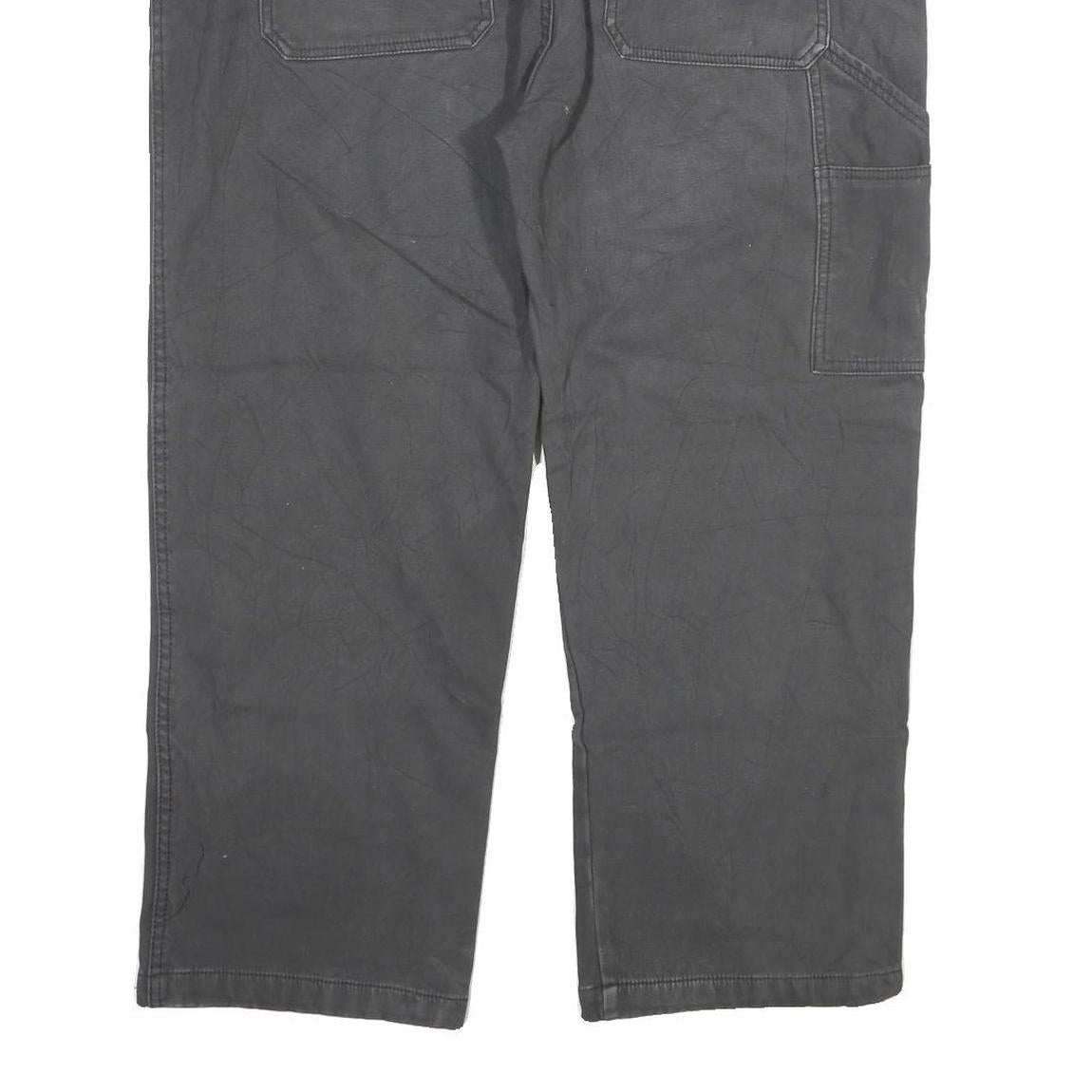 DICKIES Mens Cotton Blend Black Regular Straight Fit Trousers W40 L29 Workwear