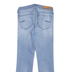 MELTIN POT Womens Jeans Blue Slim Straight Denim Light W26 L24 Stylish Design